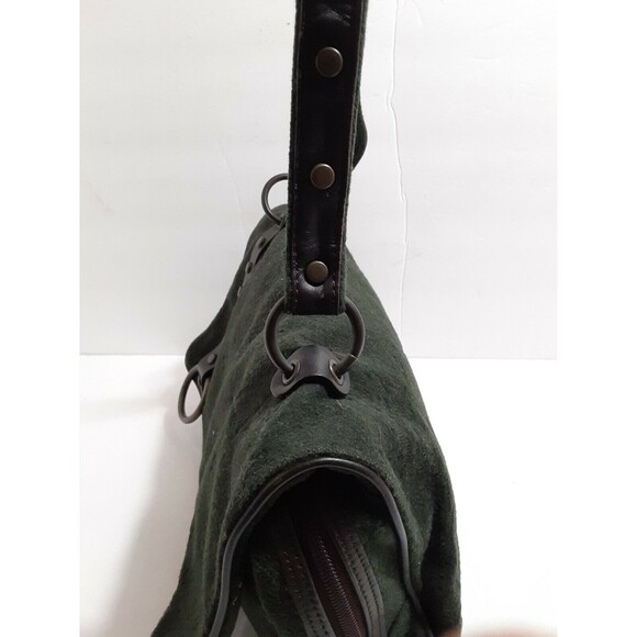 DOLCE & GABBANA dark green wool handbag/shoulder bag/envelope - Picture 6 of 11